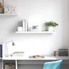 vidaXL Schweberegal Eichenoptik und Wei&szlig; 90x23,5x3,8 cm MDF