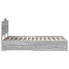 vidaXL Bettrahmen Graues Sonoma 120 x 190 cm Holzwerkstoff