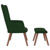 vidaXL Relaxsessel mit Hocker Dunkelgr&uuml;n Samt
