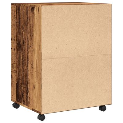 vidaXL Rollschrank Altholz-Optik 60x48x81 cm Holzwerkstoff