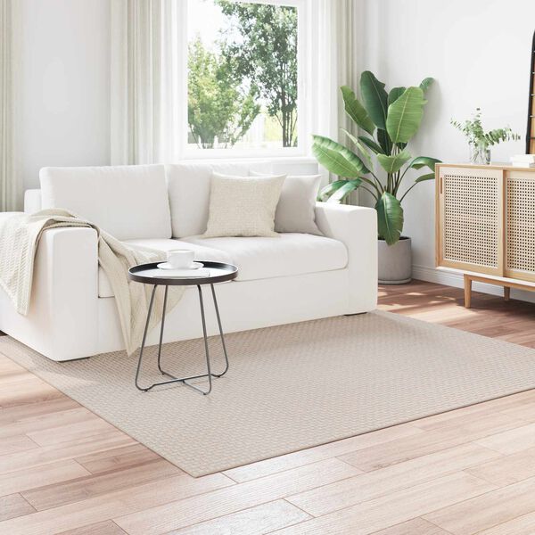 vidaXL Bereichsteppiche Quadratisch Creme 200 x 200 cm