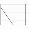 vidaXL Zaunpfosten Grau 10 x 1,5 m (50 mm Maschenweite) Stahl und PVC