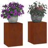 vidaXL Pflanzenst&auml;nder 2 pcs Rostig 24 x 24 x 35 cm Wetterfeststahl