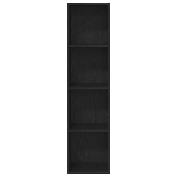 vidaXL B&uuml;cherregal Schwarz Eichen-Optik 143 x 30 x 36 cm Holzwerkstoff