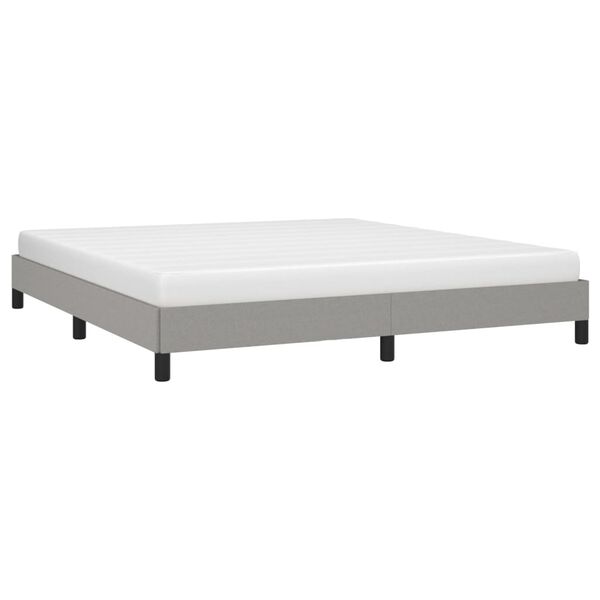vidaXL Bettgestell ohne Matratze Hellgrau 160x200 cm Stoff