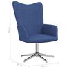 vidaXL Relaxsessel Blau Stoff
