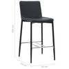 vidaXL 3-tlg. Bar-Set Kunstleder Schwarz