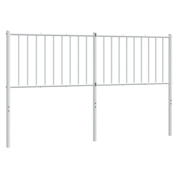 vidaXL Ersatz-Kopfteil Metall Wei&szlig; 150 cm