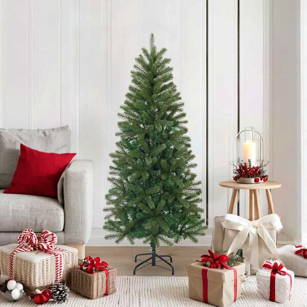 vidaXL Künstlicher Weihnachtsbaum Grün 150 cm PVC, PE und Stahl