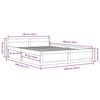 vidaXL Bett mit Schubladen Schwarz 135x190 cm