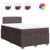 vidaXL Boxspringbett mit Matratze Dunkelbraun 120x190 cm Stoff