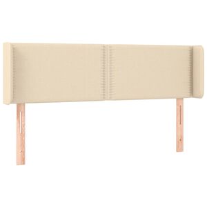 vidaXL Kopfteil mit Ohren Creme 147x16x78/88 cm Stoff