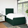 vidaXL Boxspringbett mit Matratze Dunkelgr&uuml;n 120x200 cm Samt