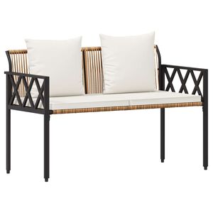 vidaXL B&auml;nke f&uuml;r Outdoor 2 -Seater 116 x 56 x 75 cm Poly-Rattan
