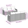 vidaXL Gartensofa-set Schwarz 55 x 55 x 37 cm Poly-Rattan
