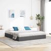 vidaXL Aufbewahrungsbett mit Kopfteil Dunkelgrau 160 x 200 cm Stoff