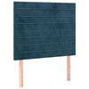 vidaXL Boxspringbett mit Matratze & LED Dunkelblau 80x200 cm Samt