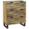 vidaXL Badezimmerm&ouml;bel-Set mit Schubladen 3 pcs Braun Holzwerkstoff