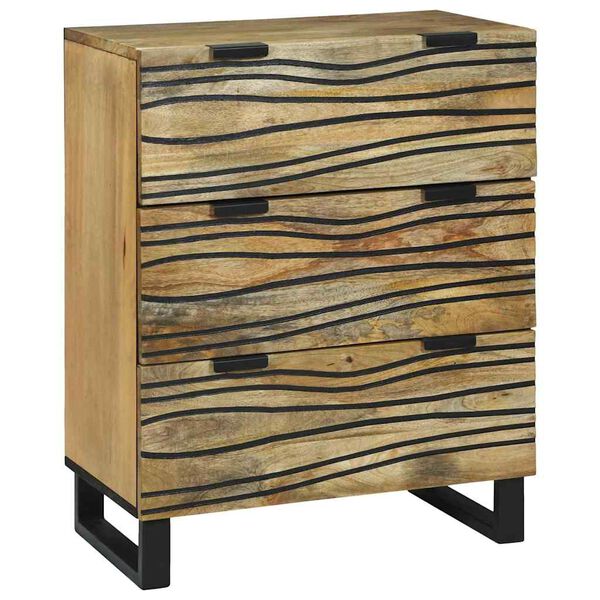 vidaXL Badezimmerm&ouml;bel-Set mit Schubladen 3 pcs Braun Holzwerkstoff