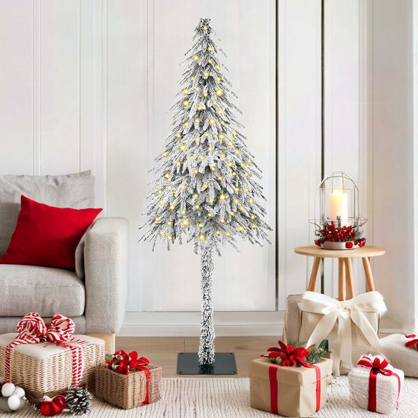 vidaXL Weihnachtsbaum mit 150 LEDs Wei&szlig; 150 cm PE und Stahl