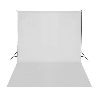 vidaXL Fotohintergrund Baumwolle Weiß 500 x 300 cm