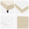 vidaXL Boxspringbett mit Matratze mit LED Creme 90 x 200 cm Stoff
