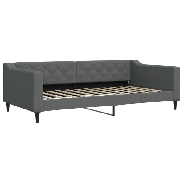 vidaXL Tagesbett Ausziehbar mit Schubladen Dunkelgrau 100x200 cm Stoff