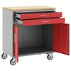 vidaXL Werkbank mit Schubladen 2 pcs Rot und Grau 75 x 45 x 85 cm