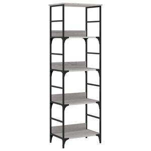 vidaXL B&uuml;cherregal Grau Sonoma 50x33x153 cm Holzwerkstoff