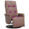 vidaXL Massagesessel mit Fu&szlig;teil Braun Kunstleder