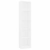 vidaXL B&uuml;cherregal 5 F&auml;cher Wei&szlig; 40x24x175 cm Holzwerkstoff