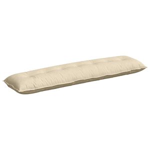 vidaXL R&uuml;ckenkissen Creme 200 x 19 x 50 cm Stoff