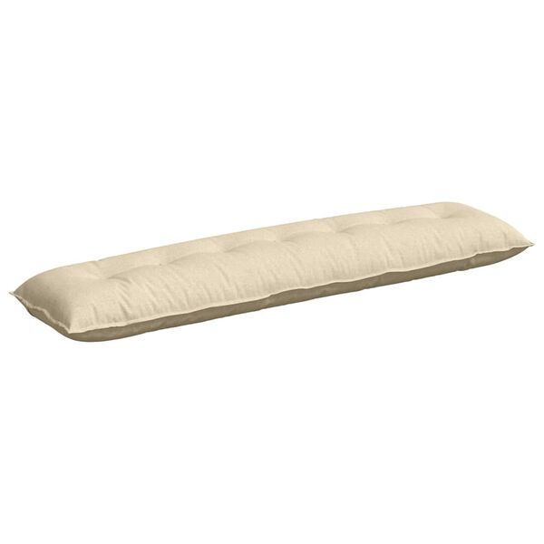 vidaXL R&uuml;ckenkissen Creme 200 x 19 x 50 cm Stoff