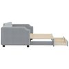 vidaXL Tagesbett Ausziehbar mit Schubladen Hellgrau 90x190 cm Stoff