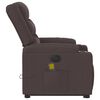 vidaXL Elektrischer Massagesessel mit Aufstehhilfe Dunkelbraun Stoff