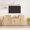 vidaXL 3-tlg. TV-Schrank-Set Sonoma-Eiche Holzwerkstoff