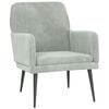 vidaXL Sessel Hellgrau 62x79x79 cm Samt
