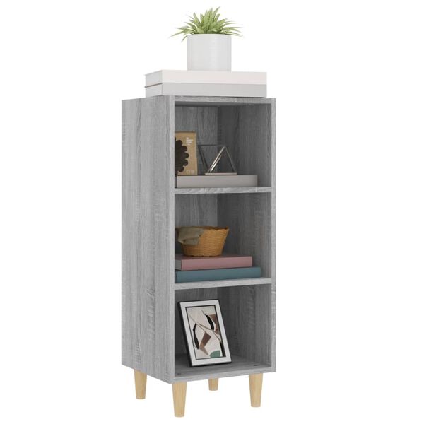 vidaXL Sideboard Grau Sonoma 34,5x32,5x90 cm Holzwerkstoff