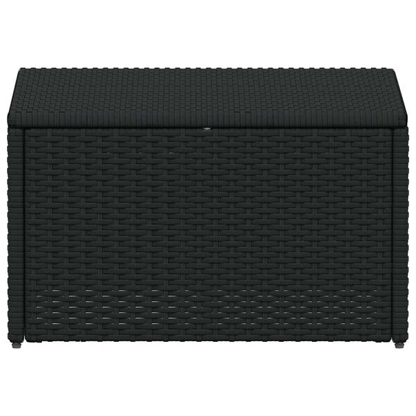 vidaXL 4-tlg. Garten-Lounge-Set mit Auflagen Poly Rattan Schwarz