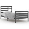 vidaXL Massivholzbett Grau 100x200 cm