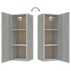 vidaXL Wandschrank Grau Sonoma 34,5x34x90 cm Holzwerkstoff