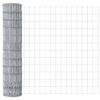 vidaXL Zaun mit Pfosten Silber 1 x 10 m Stahl