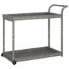 vidaXL Barwagen Grau 100x45x83 cm Poly Rattan