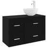 vidaXL Badezimmerm&ouml;bel-Set 2 stk. Schwarz Eichen-Optik
