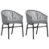 vidaXL Gartenst&uuml;hle 2 Stk. Anthrazit PE-Rattan