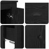 vidaXL Highboard 3 pcs Schwarz Eichen-Optik Holzwerkstoff