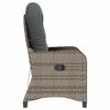 vidaXL Relaxsessel Grau 56 x 66 x 95cm Poly-Rattan