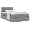 vidaXL Aufbewahrungsbett mit Matratze Taupe 120 x 200 cm Holzwerkstoff