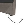 vidaXL Tagesbett mit Matratze USB Taupe Stoff 90x200 cm