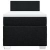 vidaXL Boxspringbett mit Matratze Schwarz 90x200 cm Stoff